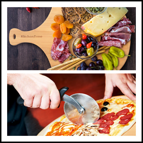 Kitchenzone Bamboo Pizza Peel Board