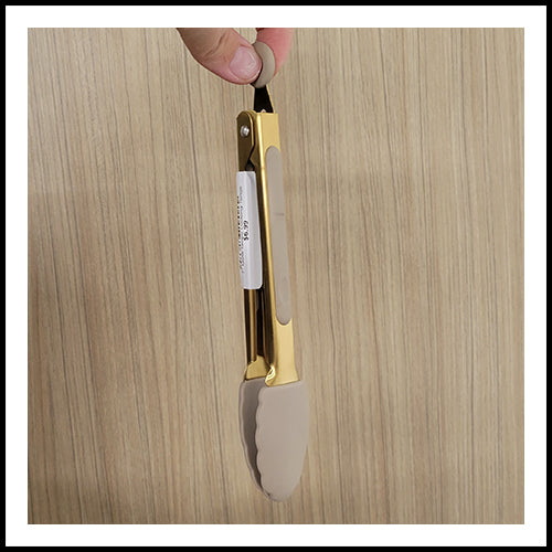 7" Gold/Taupe Locking Tongs