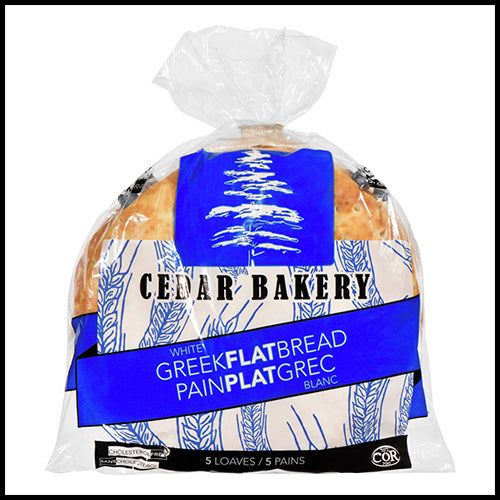 Cedar Bakery Pita Bread Greek White 5pk