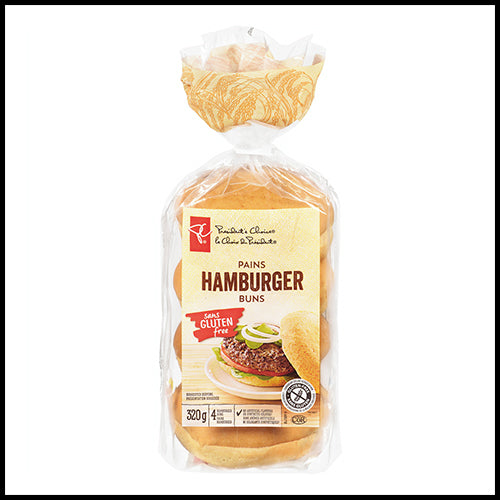 Presidents Choice Gluten Free Hamburger Buns 4pk