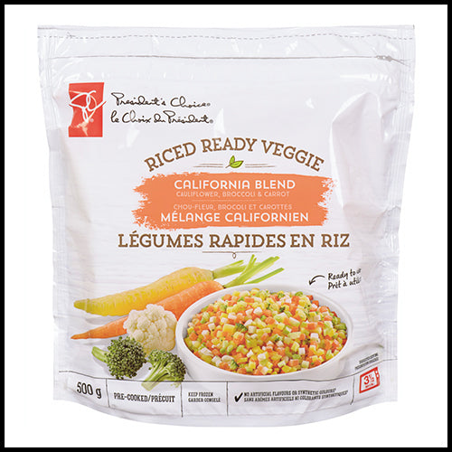 Presidents Choice Riced Ready Veggie California Blend 500g