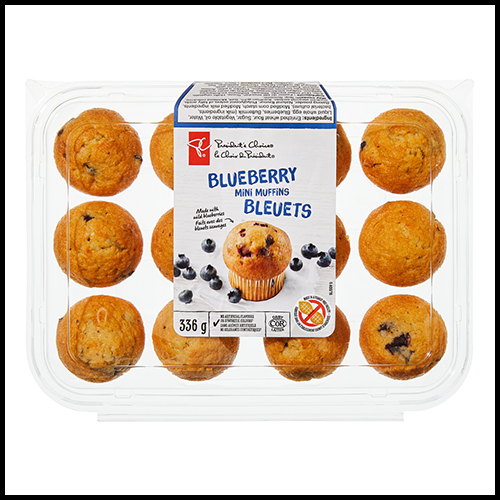 Presidents Choice Mini Muffins Blueberry 12pk