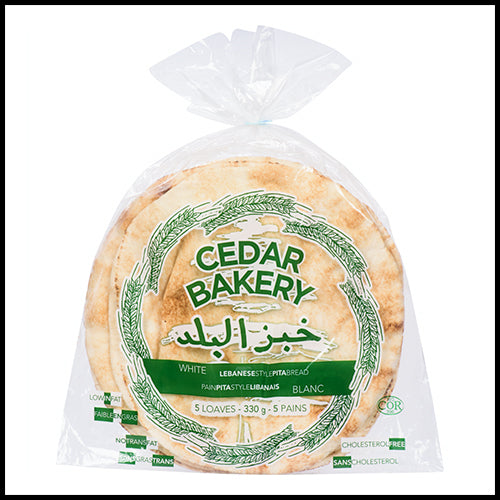 Cedar Bakery Pita Bread Lebanese-Style White 5pk