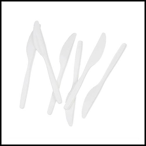 Value+ White Plastic Knives 20ct