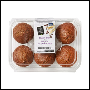 Farmers Market Muffins Raisin Bran 6pk