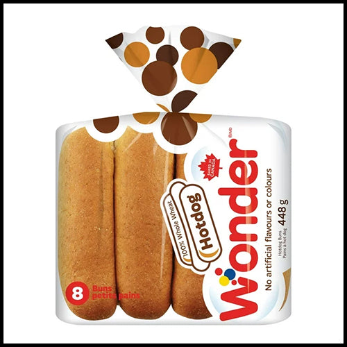 Wonder Hotdog Buns Whole Wheat 8pk