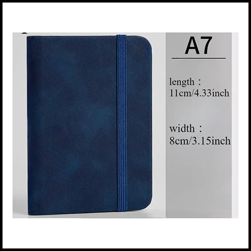 A7 Leather Pocket Notebooks - Blue