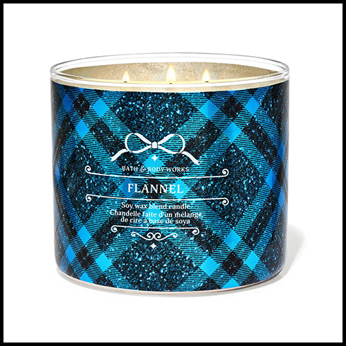Flannel 3 Wick Candle