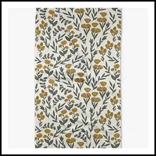 Geometry Charolette Yellow Tea Towel