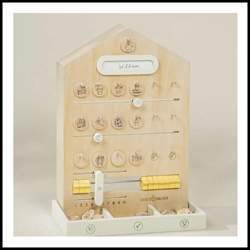 Coco Village Wooden Routine, Tasks & Rewards Board