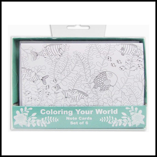 Coloring Your World Note Cards - Set of 6