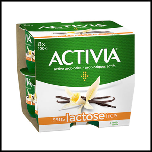 Danone Activia Lactose Free Vanilla Yogurt 8 x 100 g