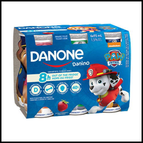 Danone Danino Drinkable Strawberry Yogurt 6 x 93ml