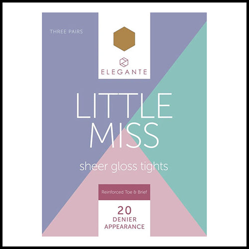 Elegante Little Miss Bronze Glow 20 Denier Gloss Tights 9-10 years 3pk