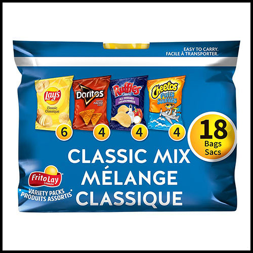 Frito Lay Classic Chips Variety Mix 16 x 28g