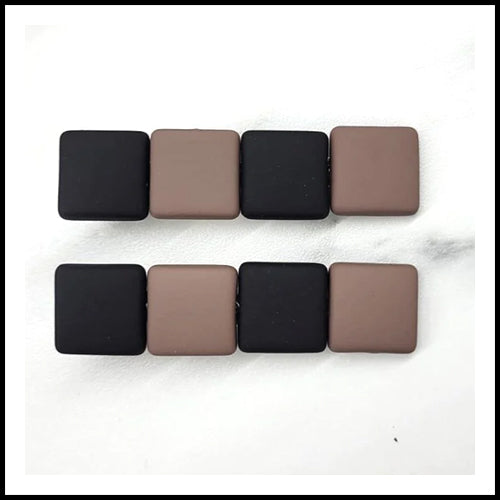 Black Beige Square Clips