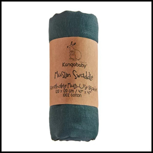 Children's Muslin Swaddle Blanket - Blue  (Morris)