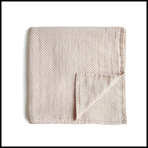 Mushie Swaddle Blanket - Caramel Polka Dots   (Morris)