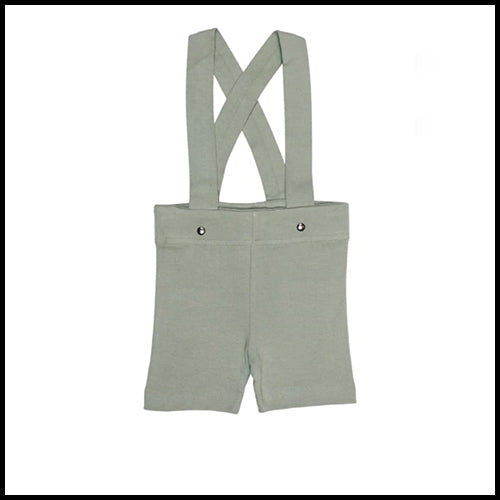 Suspender Shorts - Seafoam - 9-12mths