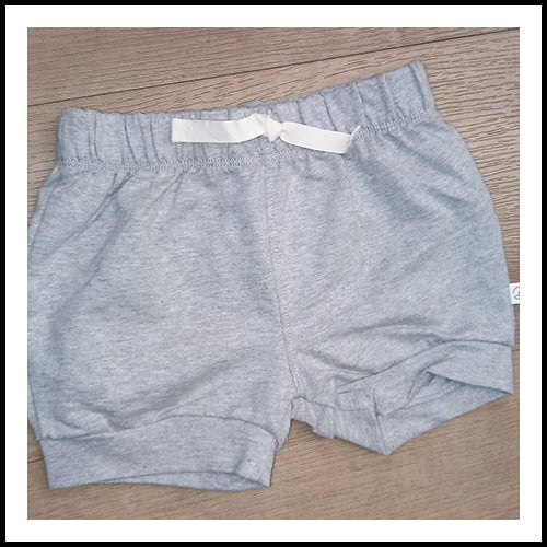 Organic Cotton Shorts - Grey - 2T