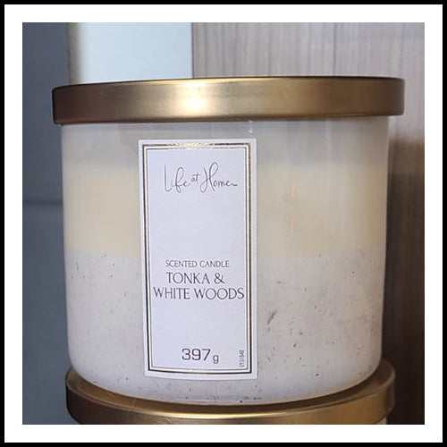 Tonka & White Woods Candle 14oz