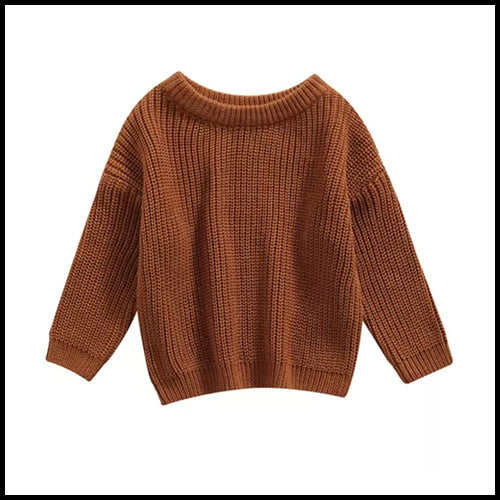 Kids Oversized Sweater - Rust - 24mths