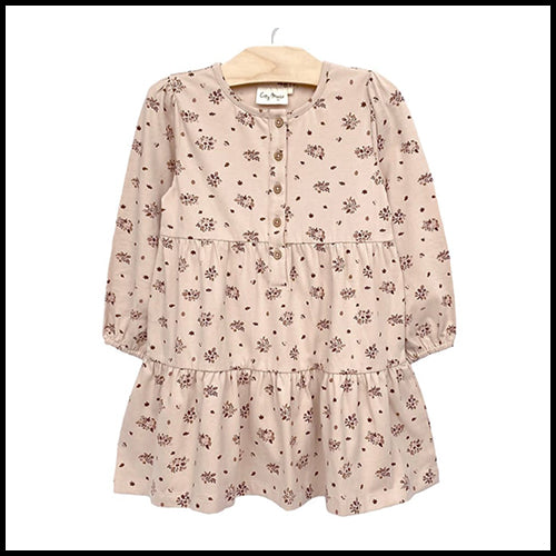 City Mouse Teired Floral Henley Dress 3 years