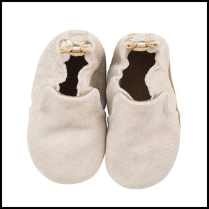 Robeeze Soft Sole Crib Shoes -Pearl - 0-6mths