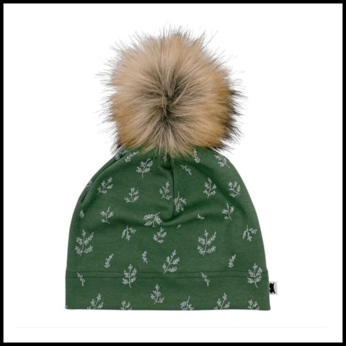 Little & Livley Spring PomPom Beanie - Green