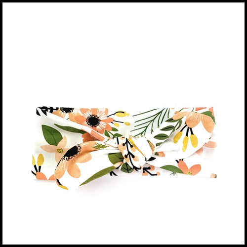 Baby Wisp Top Knot Headband - Peach Tropics o/s