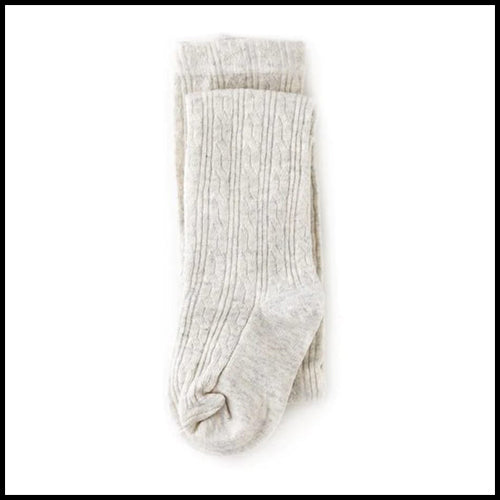 Little Stocking Heathered Ivory Cable Knee Sock 7-10Y