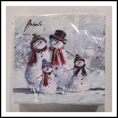 Snowman Cocktail Napkins 20pk