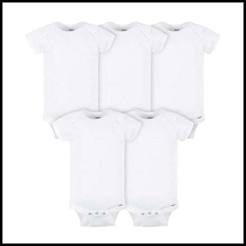 Baby Undershirts 5 pkg - White - 3-6 mths