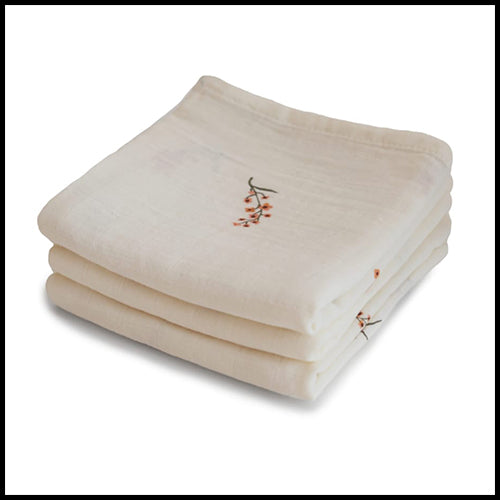 Mushie Muslin Cloths 3pk - Flowers