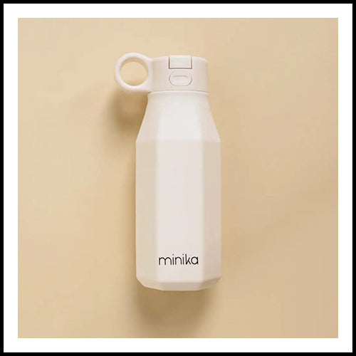 Minika Silicone Water Bottle -Ivory