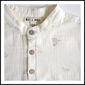 Eli&Nev Boys Long Sleeve Muslin Garden Shirt 18-24mth