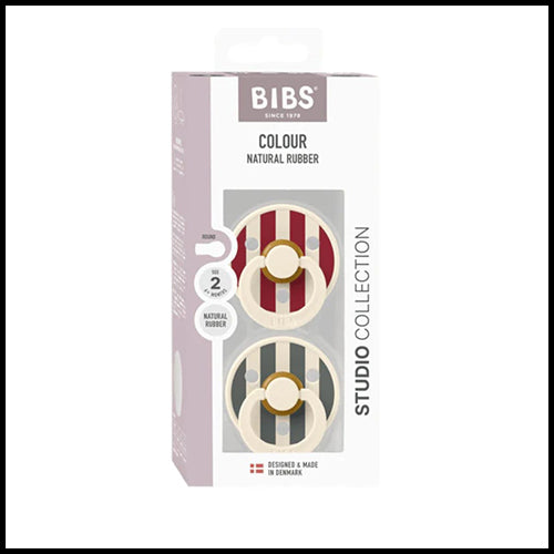 BIBS Colour Studio Block 2pk Pine/Ruby 0-6mth