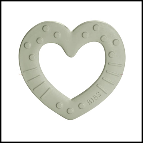 BIBS Baby Heart Teether  -Sage