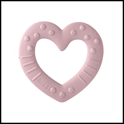 BIBS Baby Heart Teether -Pink