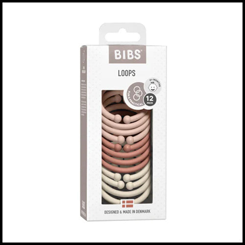 BIBS Loops 12pk Blush/Woodchuck/Ivory