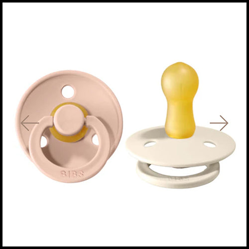 BIBS Original Pacifier 2pk Ivory/Blush 0-6mth