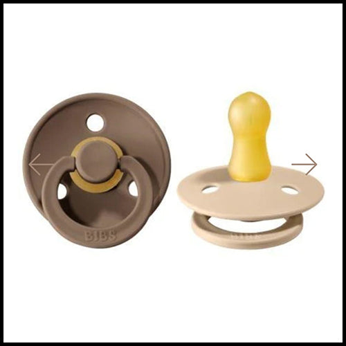 BIBS Original Pacifier 2pk Vanilla/dark Oak 6-18mth