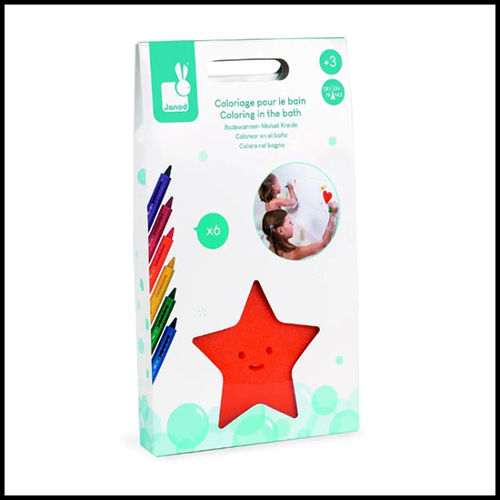 Janod Bath Crayons & Sponge