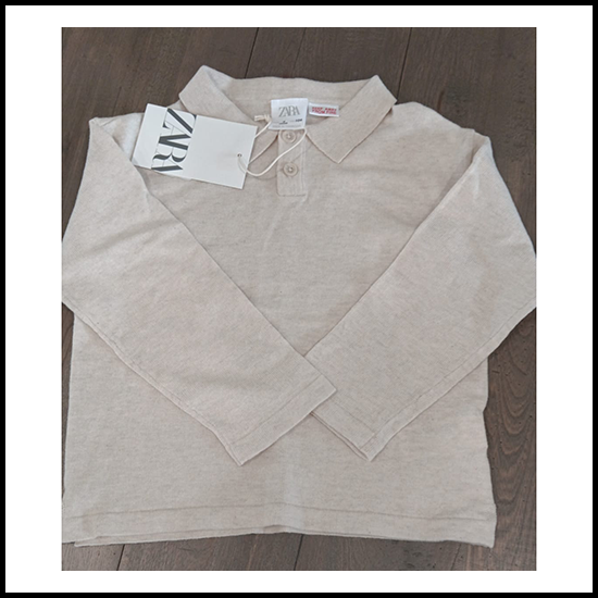 Boy knit Long Sleeve Top | Beige | 4T