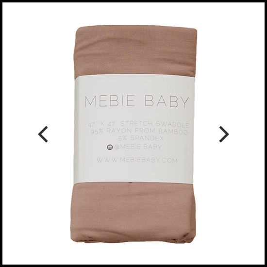 Mebie Baby Bamboo Stretch Blanket  -Dusty Rose