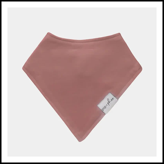 Pip & Phee Bamboo Bandana Bib | Petel Pink