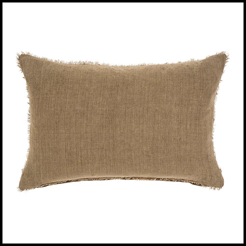 Lina Linen Pillow Hazelnut 16"x24"