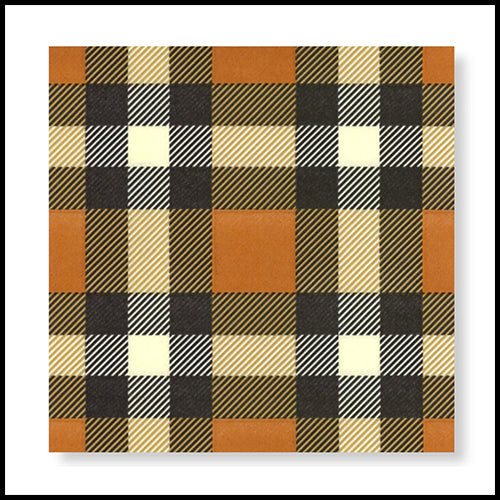 Manor Road Classic Plaid Cocktail Napkin 12.5x12.5cm 20pk