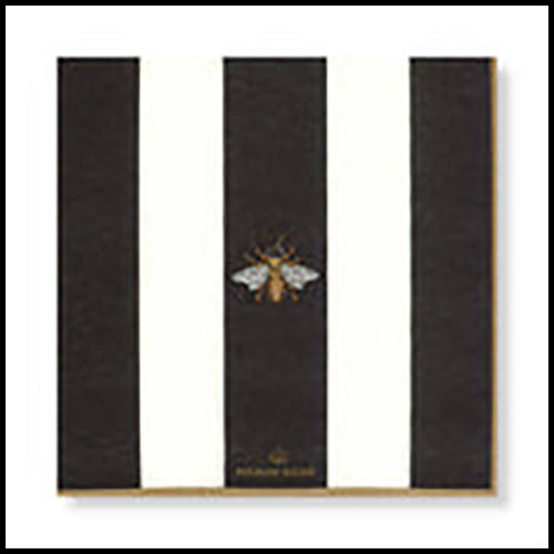 Manor Road Striped the Bee Cocktail Napkins 20PK