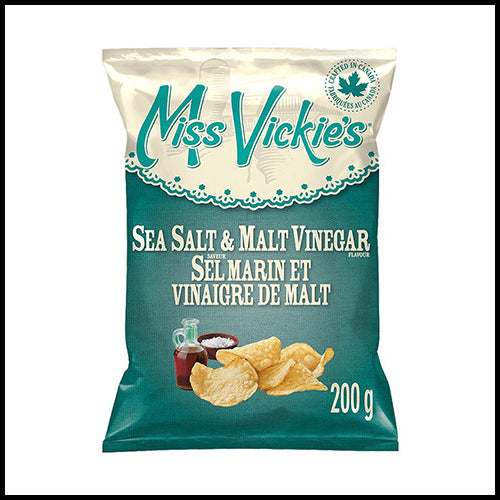 Miss Vickies Sea Salt & Malt Vinegar Potato Chips 200g